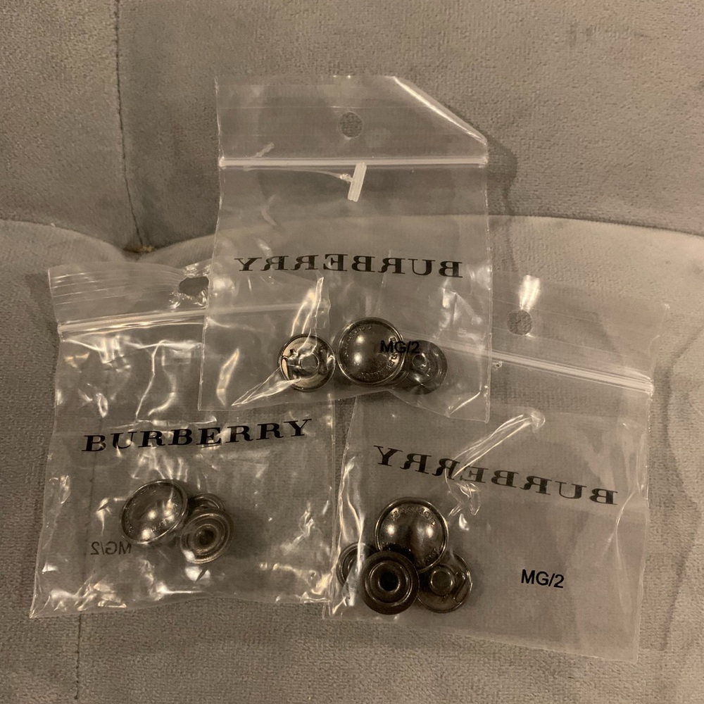 NEW Burberry Brit Gun Metal Snap Button Replacement